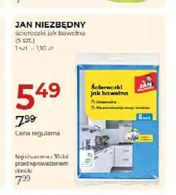 Ściereczki jak bawełna Jan Niezbędny promocja w Drogerie Jawa
