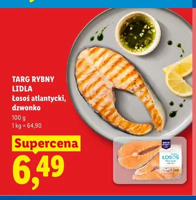 Łosoś atlantycki dzwonko Targ Rybny Lidla promocja w Lidl