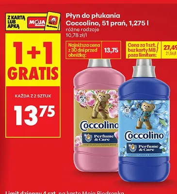 Płyn do płukania Coccolino Perfume & Care Honeysuckle & Sandalwood promocja w Biedronka