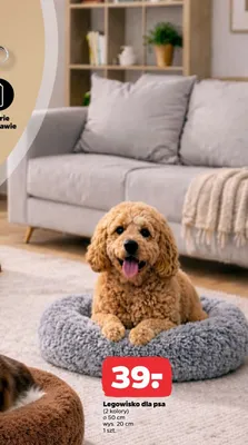Legowisko dla psa szare promocja w Netto