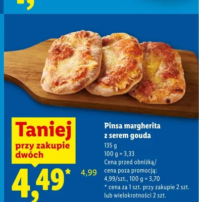 Pinsa margherita z serem gouda promocja w Lidl