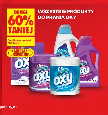 Odplamiacz w proszku do bieli Oxy promocja w Biedronka