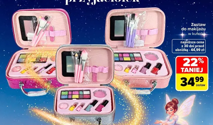 Zestaw do makijażu w kuferku promocja w Carrefour
