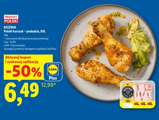 Polski kurczak podudzia XXL Rzeźnik promocja w Lidl