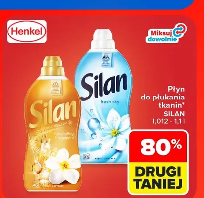 Płyn do płukania tkanin Silan promocja w Carrefour Market