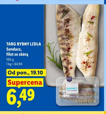 Sandacz filet ze skórą Targ Rybny Lidla promocja w Lidl