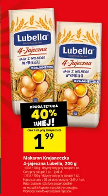 Makaron Krajaneczka 4-jajeczna Lubella promocja w Twój Market