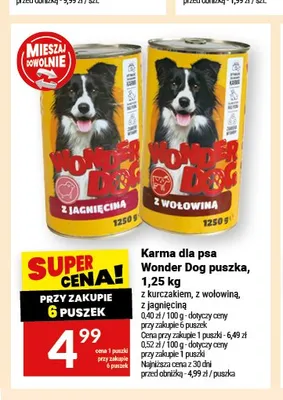 Karma dla psa Wonder Dog puszka z kurczakiem promocja w Twój Market