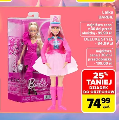 Lalka Barbie Deluxe Style promocja w Carrefour Market
