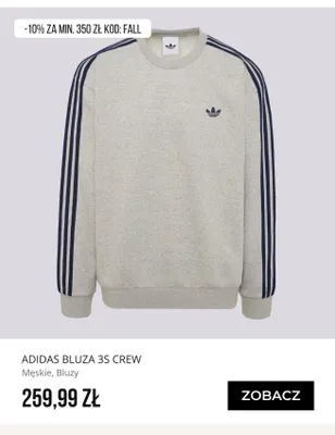 Adidas bluza 3S Crew promocja w Sizeer