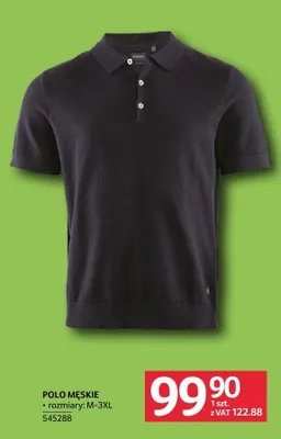 Polo męskie rozmiary M-3XL promocja w Selgros