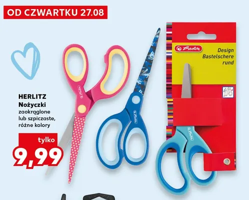 Nożyczki zaokrąglone Herlitz promocja w Kaufland