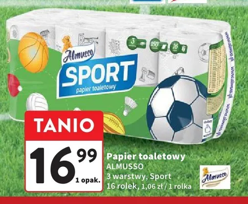 Papier toaletowy Almusso Sport 3 warstwy promocja w Intermarche