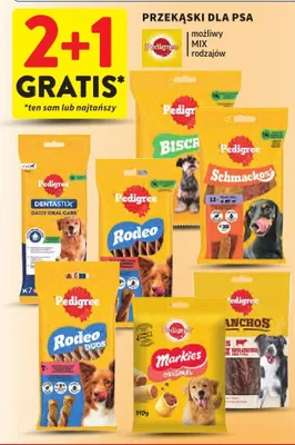 Przekąski dla psa Pedigree mix rodzajów promocja w Intermarche