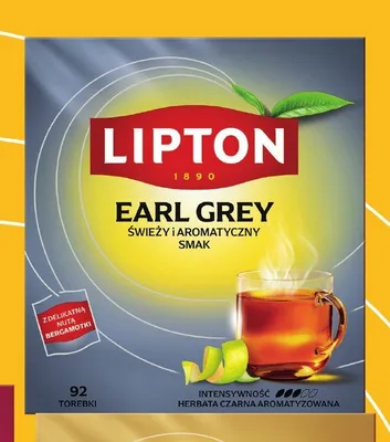 Herbata czarna ekspresowa Lipton Earl Grey promocja w Makro