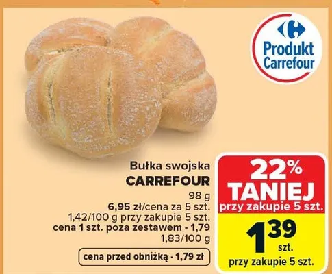 Bułka swojska promocja w Carrefour Market