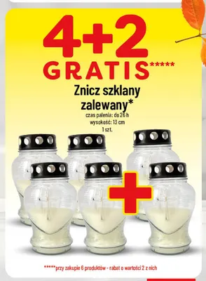 Znicz szklany zalewany promocja w POLOmarket