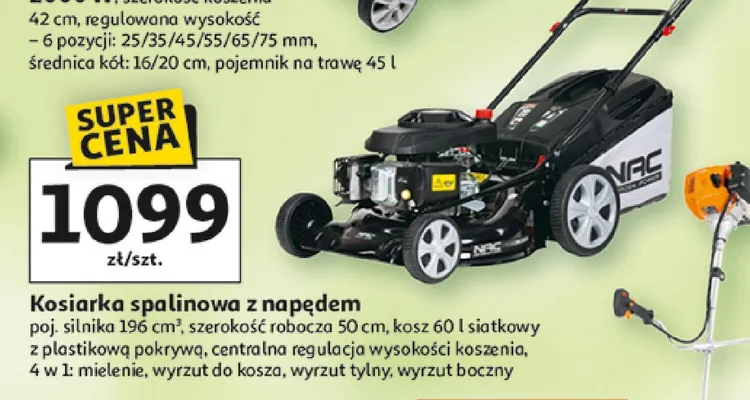 Kosiarka spalinowa z napędem NAC promocja w Auchan