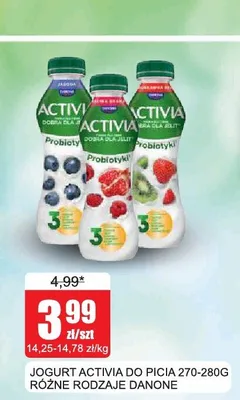 Jogurt Activia do picia Danone promocja w Bingo