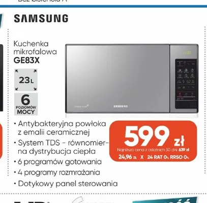 Kuchenka mikrofalowa Samsung GE83X promocja w Max Elektro