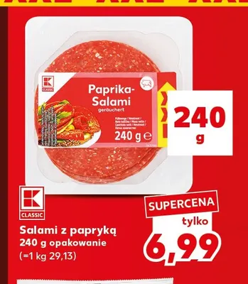 Salami z papryką K-Classic promocja w Kaufland