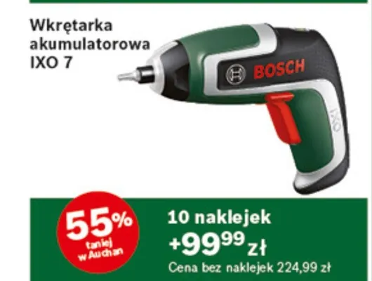 Wkrętarka akumulatorowa IXO 7 Bosch promocja w Auchan