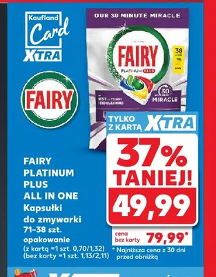 Kapsułki do zmywarki Fairy Platinum Plus All in One promocja w Kaufland