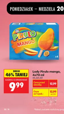 Lody  mango promocja w Biedronka