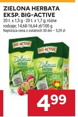 Zielona herbata eksp. Big-Active promocja w Stokrotka