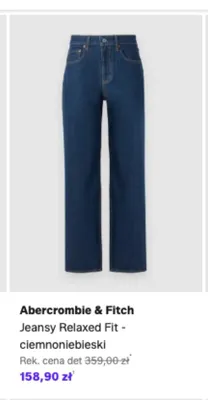 Jeansy Relaxed Fit Abercrombie & Fitch ciemnoniebieski promocja w Lounge by Zalando