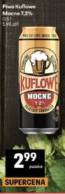 Piwo Kuflowe Mocne 7,2% promocja w Delikatesy Centrum