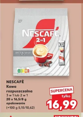 Kawa rozpuszczalna Nescafé 2 w 1 promocja w Kaufland
