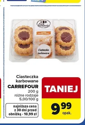 Ciasteczka karbowane Carrefour promocja w Carrefour
