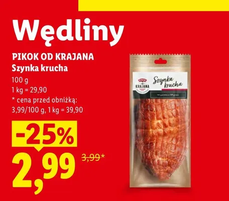 Szynka krucha Pikok Od Krajana promocja w Lidl
