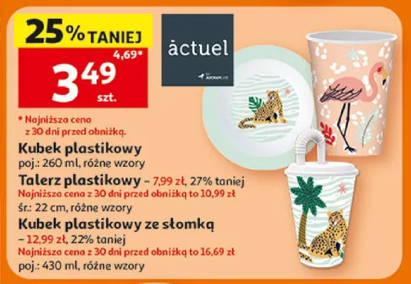 Talerz plastikowy śr.: 22cm promocja w Auchan