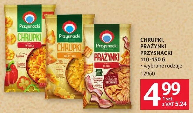 Chrupki prażynki przysmaki 110-150 g promocja w Selgros