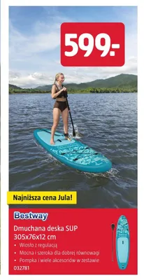 Dmuchana deska SUP Bestway promocja w Jula