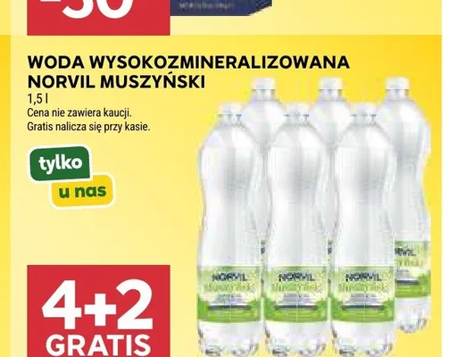 Woda wysokozmineralizowana Norvil Muszyński promocja w Stokrotka