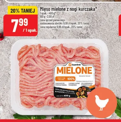 Mięso mielone z nogi kurczaka SuperDrob promocja w POLOmarket