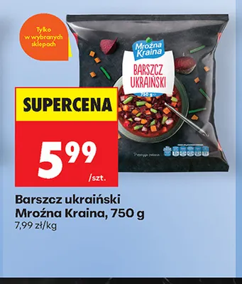 Barszcz ukraiński Mroźna Kraina promocja w Biedronka