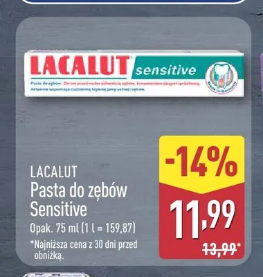 Pasta do zębów Lacalut Sensitive promocja w Aldi