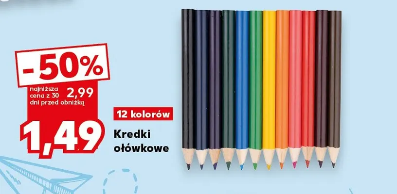 Kredki ołówkowe 12 kolorów promocja w Kaufland