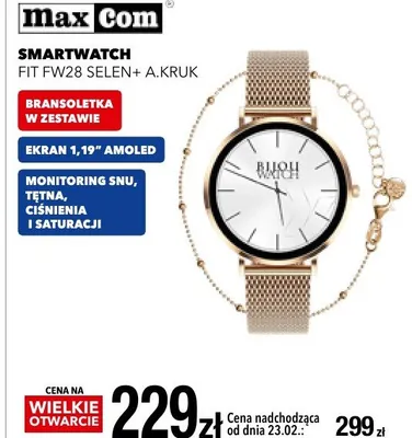 Smartwatch FIT FW28 SELEN+ A-KRUK promocja w RTV EURO AGD