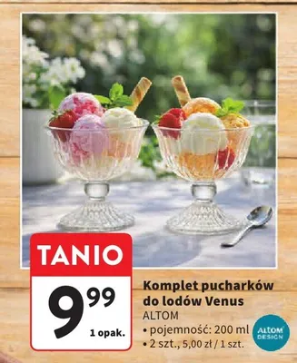 Komplet pucharków do lodów Venus promocja w Intermarche