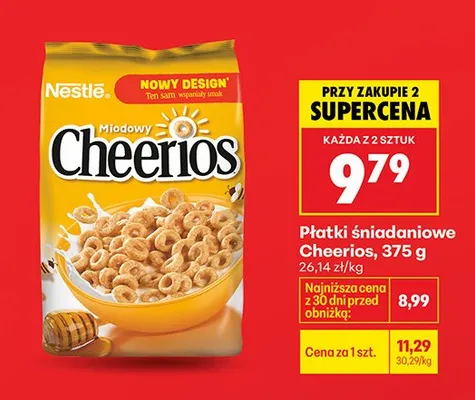 Płatki śniadaniowe Cheerios promocja w Biedronka