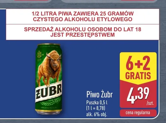 Piwo Żubr promocja w Aldi