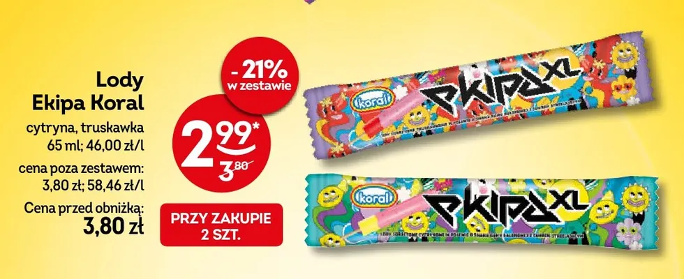 Lody Ekipa cytryna promocja w Żabka
