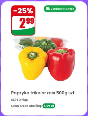 Papryka trikolor mix promocja w Dino