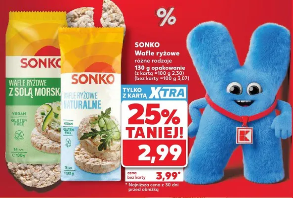 Wafle ryżowe z solą morską SONKO promocja w Kaufland