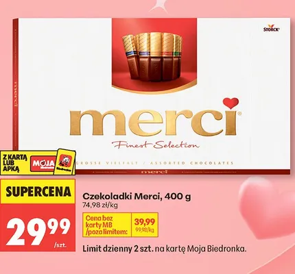 Czekoladki Merci promocja w Biedronka